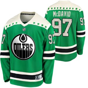 Edmonton Oilers Trikot Connor McDavid #97 Grün 2020 St. Patrick’s Day Breakaway